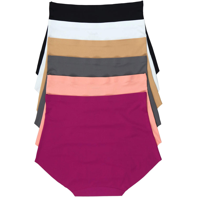 Women's Pack of 6 High Waisted Seamless Laser Cut Panties