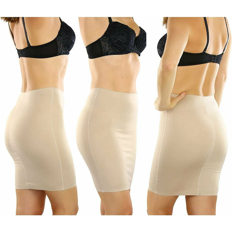 ToBeInStyle Women's High Waisted Smooth and Silky Torso Control Shapewear Skirt