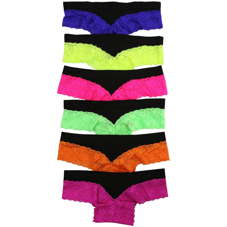 Women’s Pack of 6 Comfortable No Panty Line Laser Cut Panties