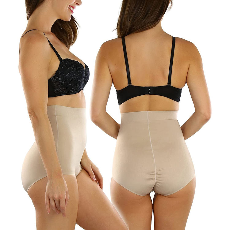 ToBeInStyle Women's High Waisted Smooth and Silky Torso Control Bikini Shapewear