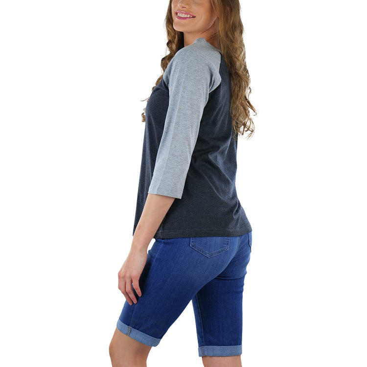 Women's Classic Two Color Cotton Baseball T-Shirts