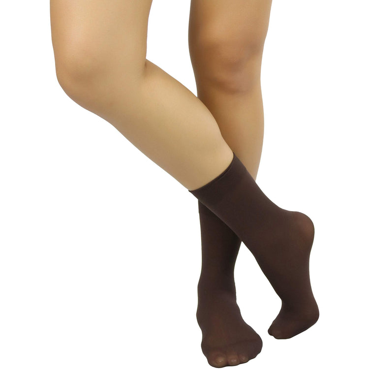 Women's Pack of 6 Solid Colored Trouser Ankle Socks