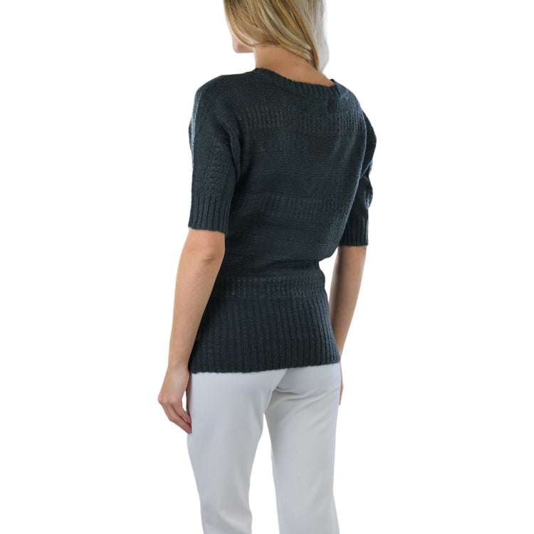 Women's Soft Knit V-Neck Sweater Warm Knit Tunic