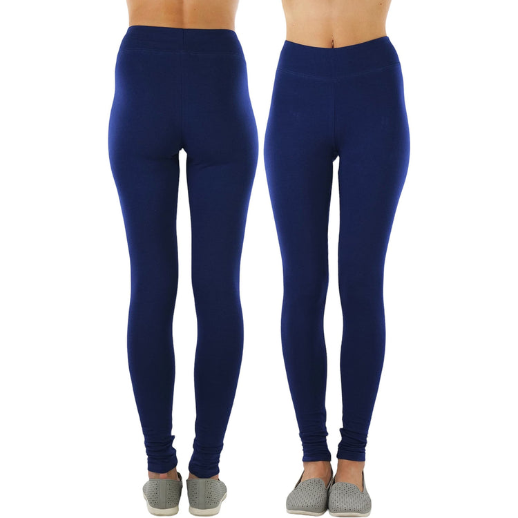 ToBeInStyle Women's Medium Weight Breathable Cotton-Spandex Leggings