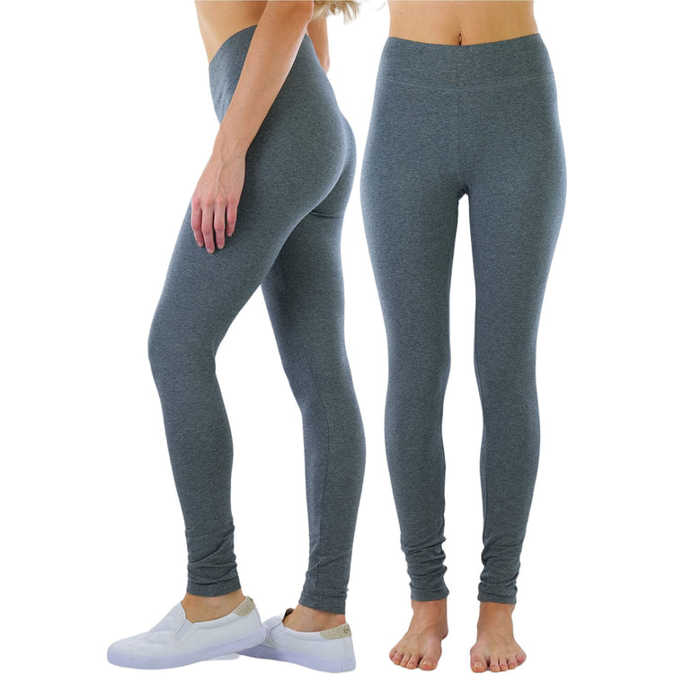 ToBeInStyle Women's Medium Weight Breathable Cotton-Spandex Leggings