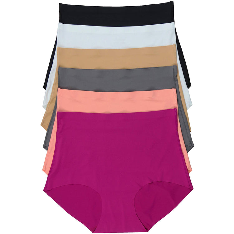 Women's Pack of 6 High Waisted Seamless Laser Cut Panties