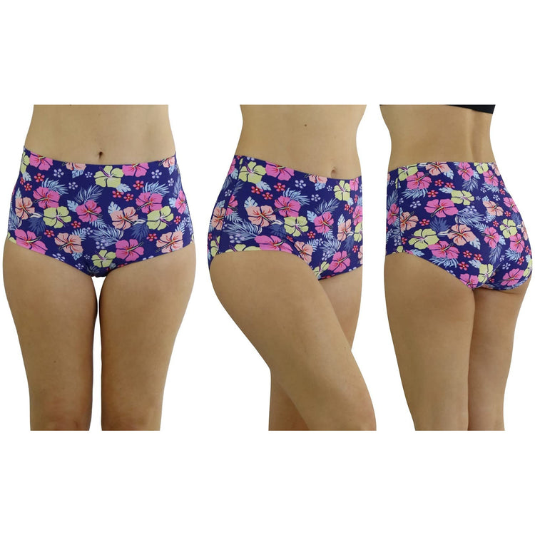Women's Pack of 6 High Waisted Seamless Laser Cut Panty Briefs