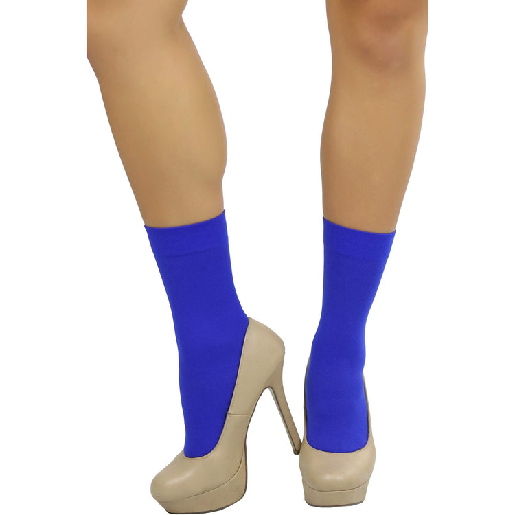 Women's Pack of 6 Solid Colored Trouser Ankle Socks