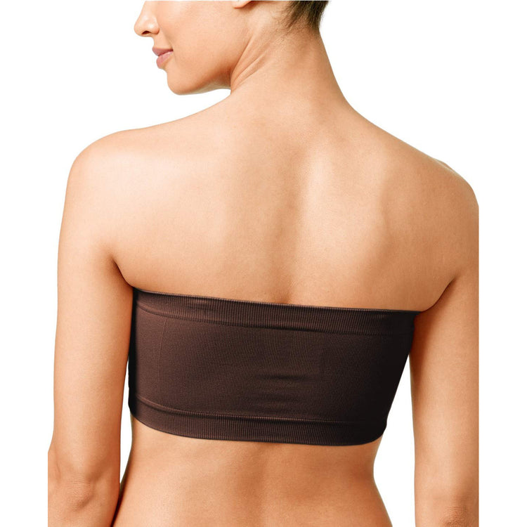 Women's Plus Size Removable Pads Ruched Bandeau Tube Bras