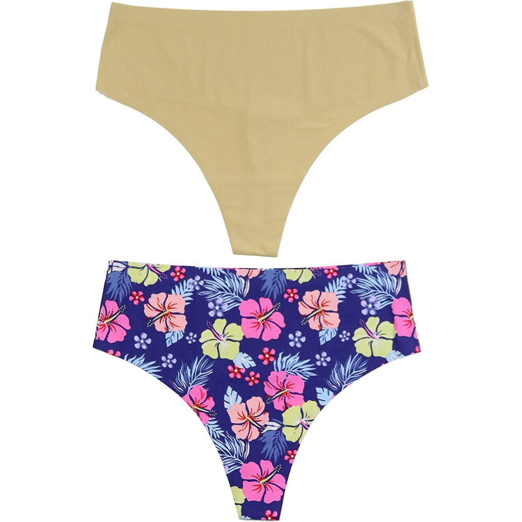 ToBeInStyle Womenโs Pack of 6 Comfortable No Panty Line Laser Cut Boyshorts