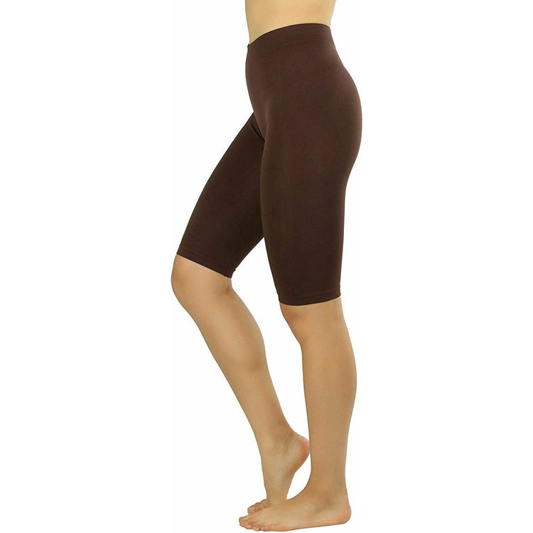 ToBeInStyle Women's Nylon 19" Knee Length Legging Shorts