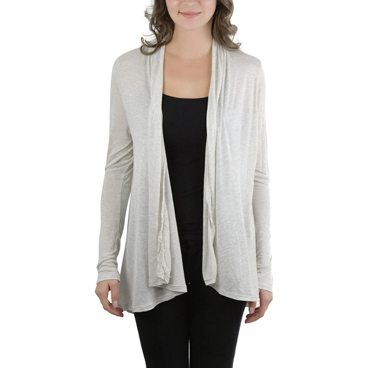 ToBeInStyle Women's Long Sleeve Open Front Lightweight Cardigan