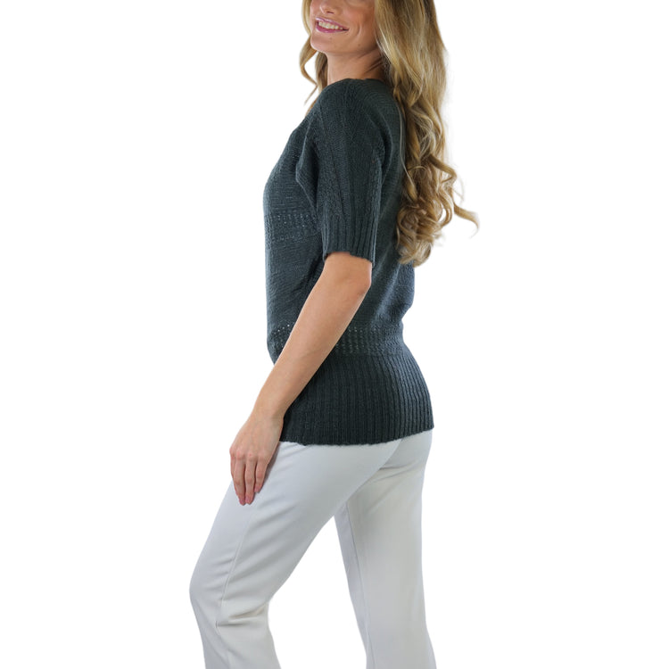 Women's Soft Knit V-Neck Sweater Warm Knit Tunic