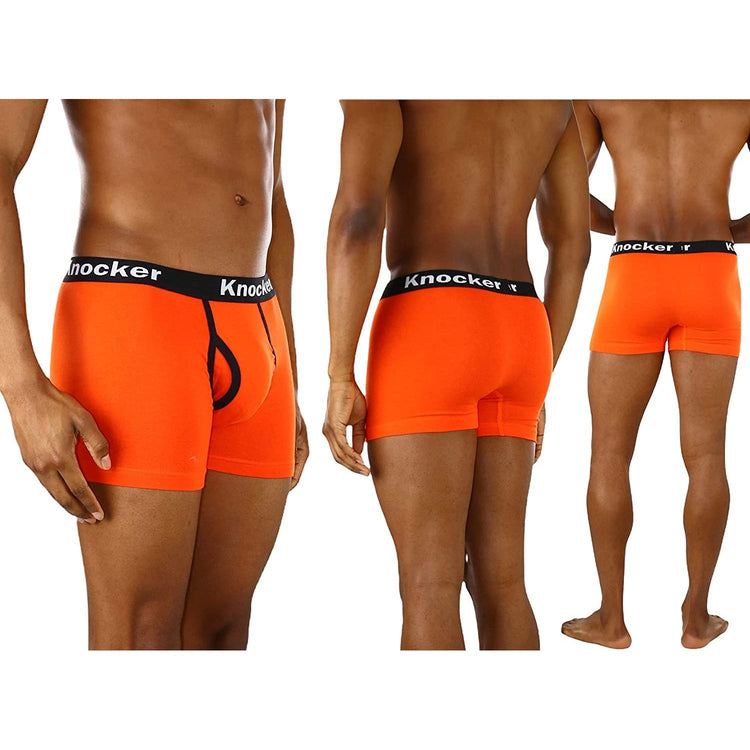 Men's Pack of 6 Cotton-Spandex Blend Boxer Briefs