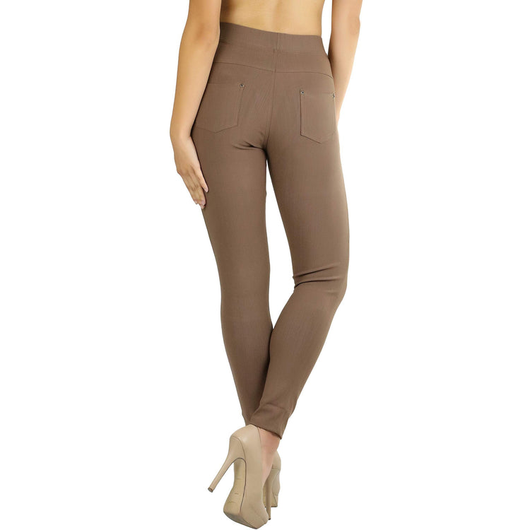 Women's Denim Like Skinny Fit Stretch Jeggings Pants