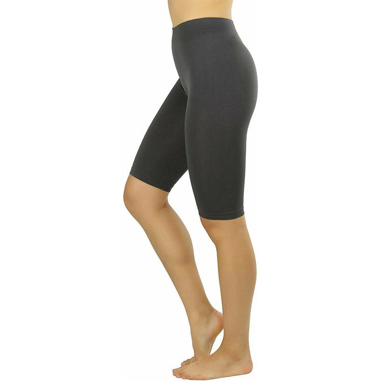 ToBeInStyle Women's Nylon 19" Knee Length Legging Shorts