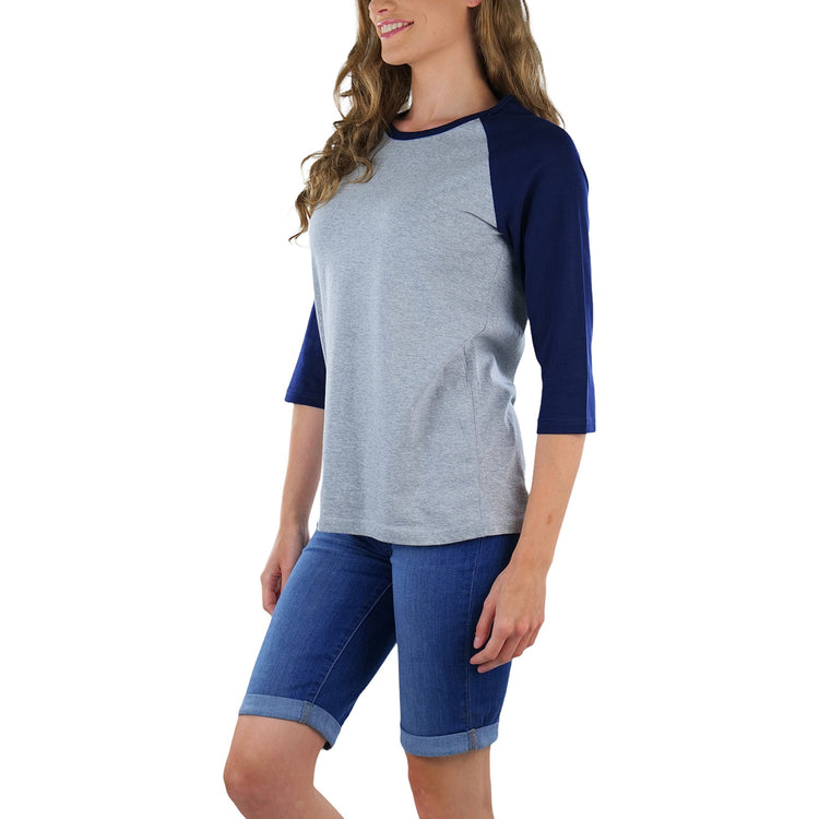 Women's Classic Two Color Cotton Baseball T-Shirts