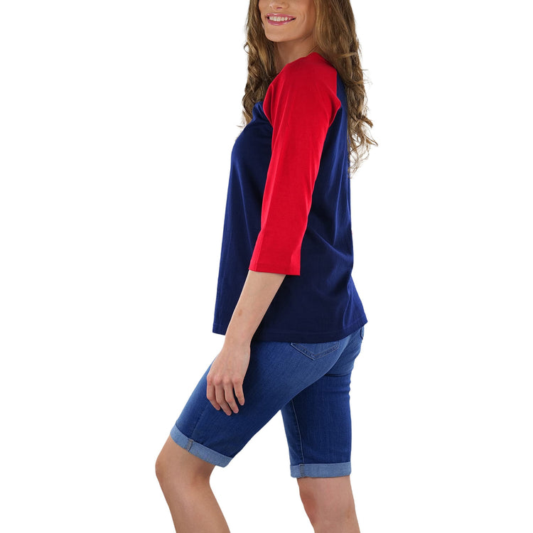 Women's Classic Two Color Cotton Baseball T-Shirts