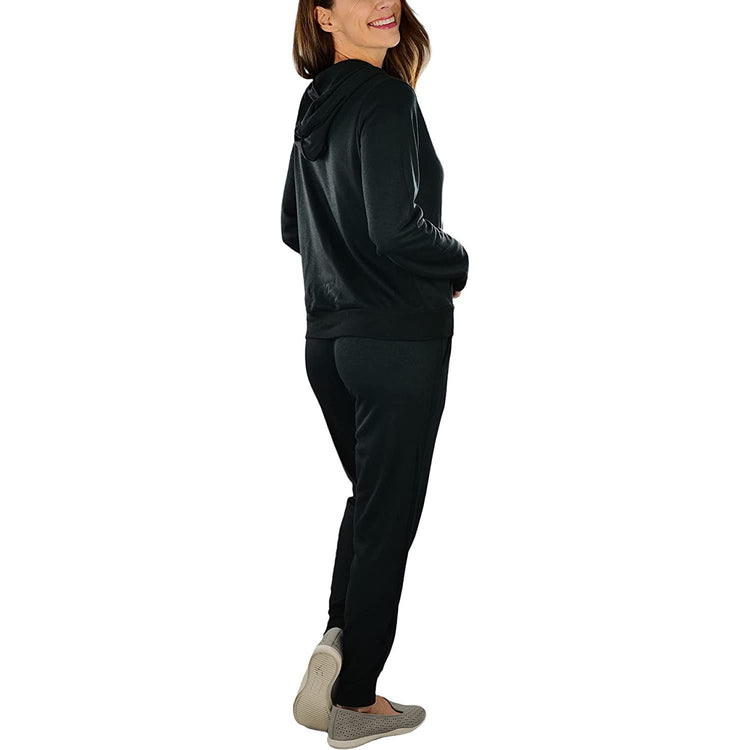 ToBeInStyle Women's French Terry Lightweight Hooded Jacket & Pants