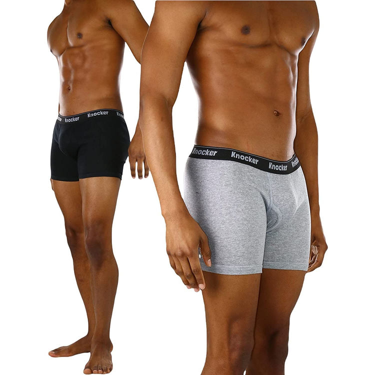 Men's Pack of 6 Thick Knocker Waistband Boxer Briefs