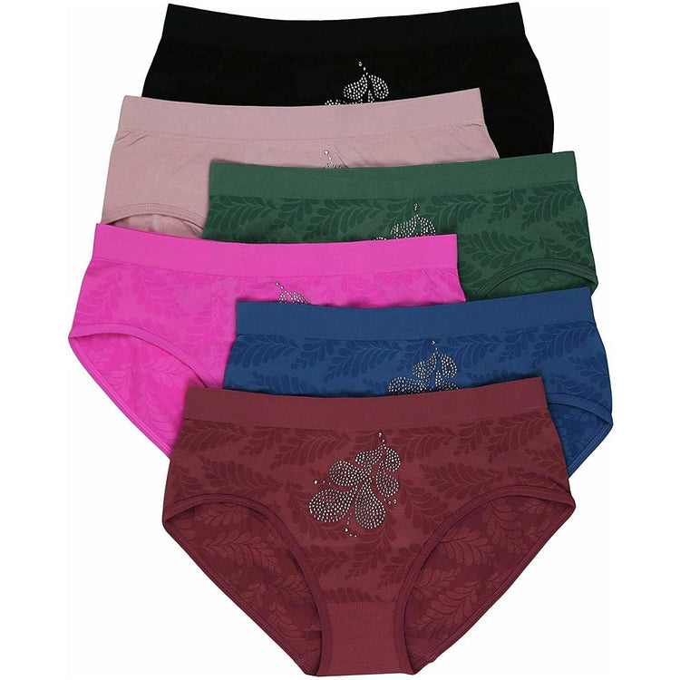 Women’s Pack of 6 Comfortable Bikini Brief Panties