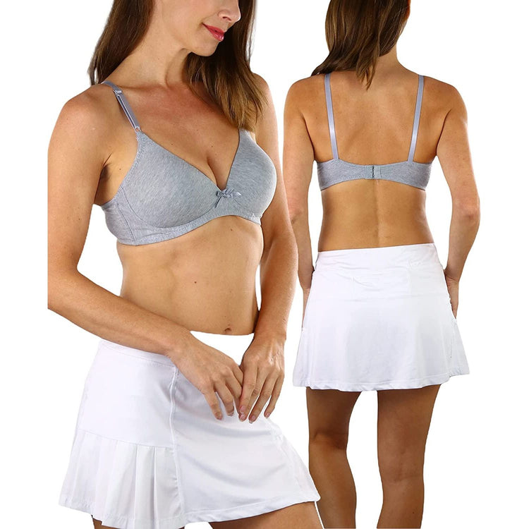 ToBeInStyle Women's Pack of 6 Classic Assorted Comfy Cotton Wire Free Bras
