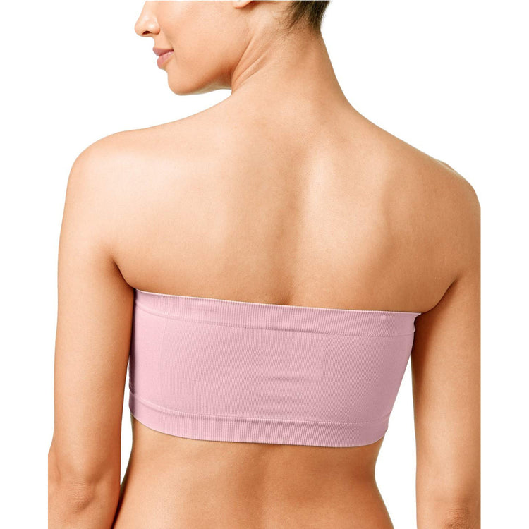 Women's Plus Size Removable Pads Ruched Bandeau Tube Bras