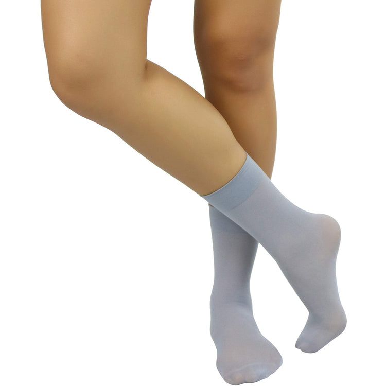 Women's Pack of 6 Solid Colored Trouser Ankle Socks