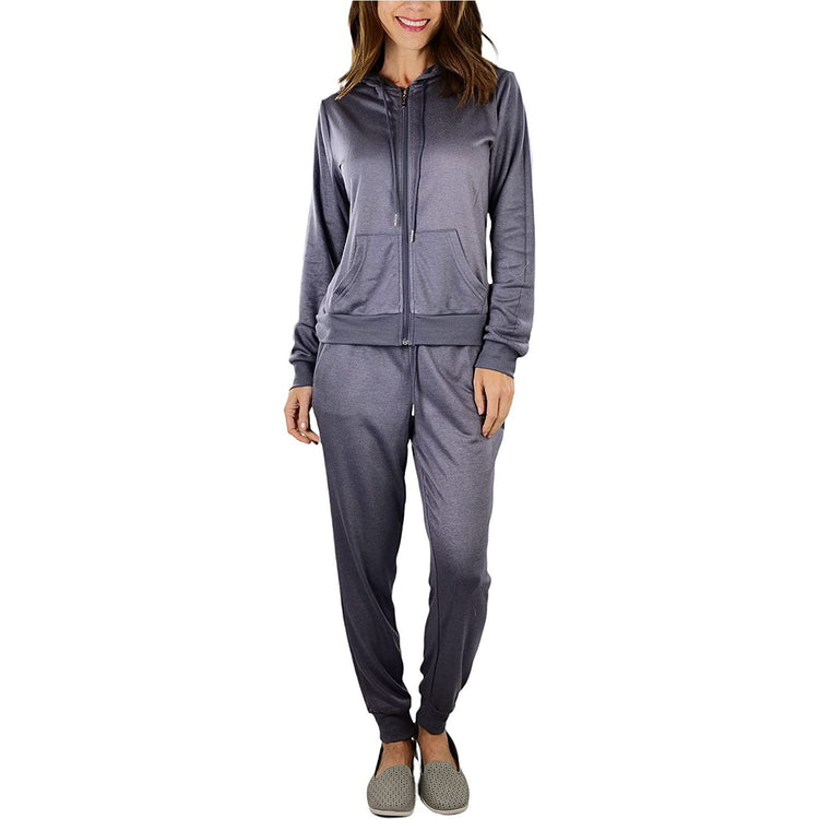 ToBeInStyle Women's French Terry Lightweight Hooded Jacket & Pants
