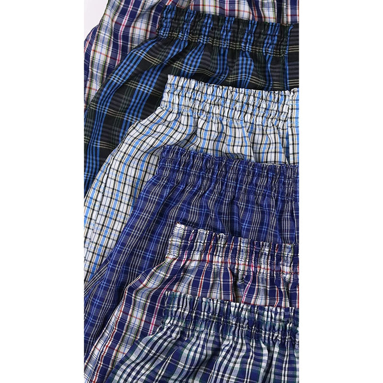 Boys' Pack of 6 Tartan Patterned Boxer Shorts