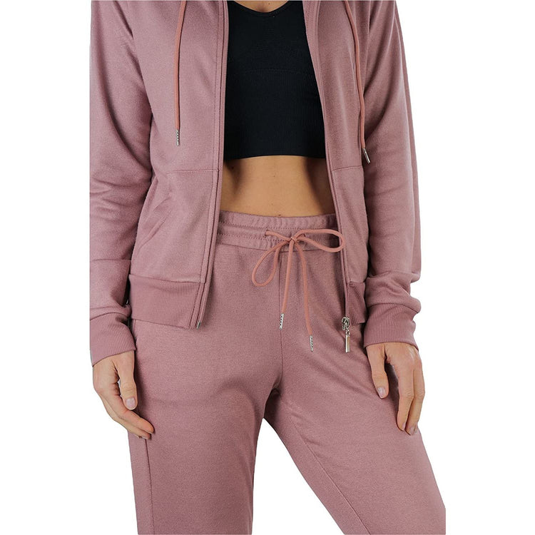 ToBeInStyle Women's French Terry Lightweight Hooded Jacket & Pants