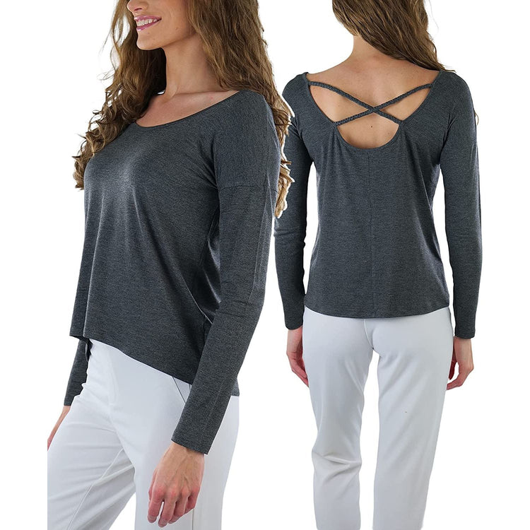 ToBeInStyle Women's Long Sleeve Round Crew Neck T-Shirt