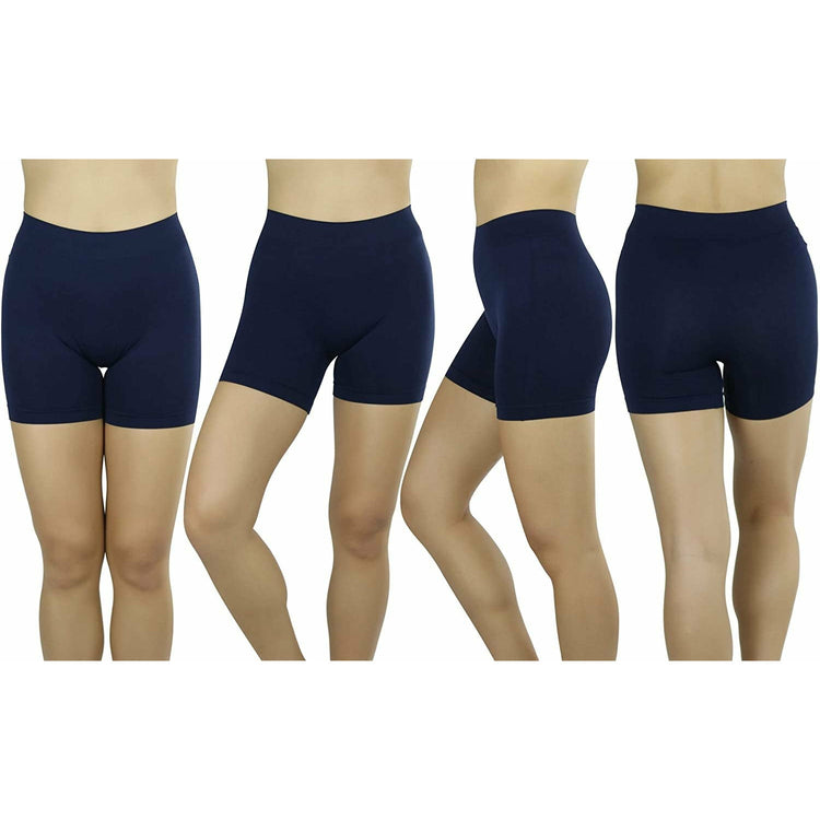 ToBeInStyle Women's Pack of 6 Assorted Lightweight Layering Seamless Shorts