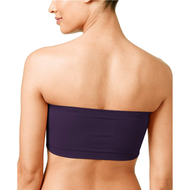 Women's Plus Size Removable Pads Ruched Bandeau Tube Bras