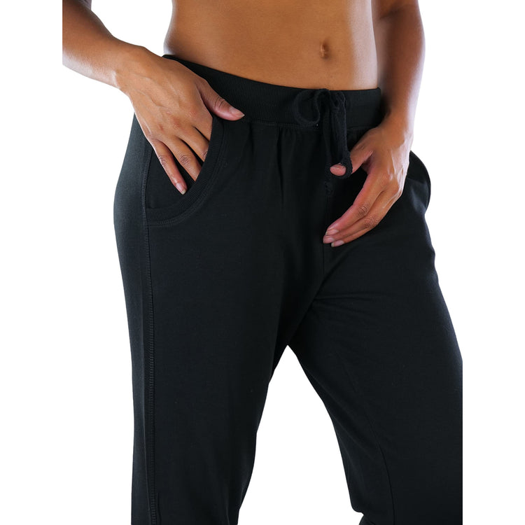 Women's Solid Print French Terry Jogger Pants