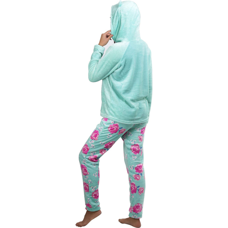 Women's Premium Plush Hoodie Lounge Pajama Set