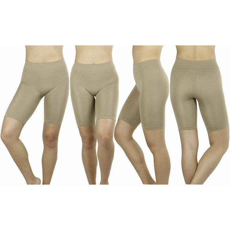 ToBeInStyle Women's Pack of 6 Assorted Lightweight Layering Seamless Shorts