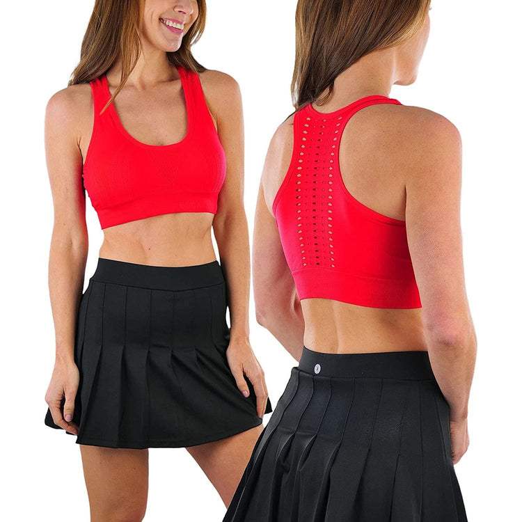 ToBeInStyle Women’s Pack of 6 Comfortable and Supportive Racerback Sports Bras