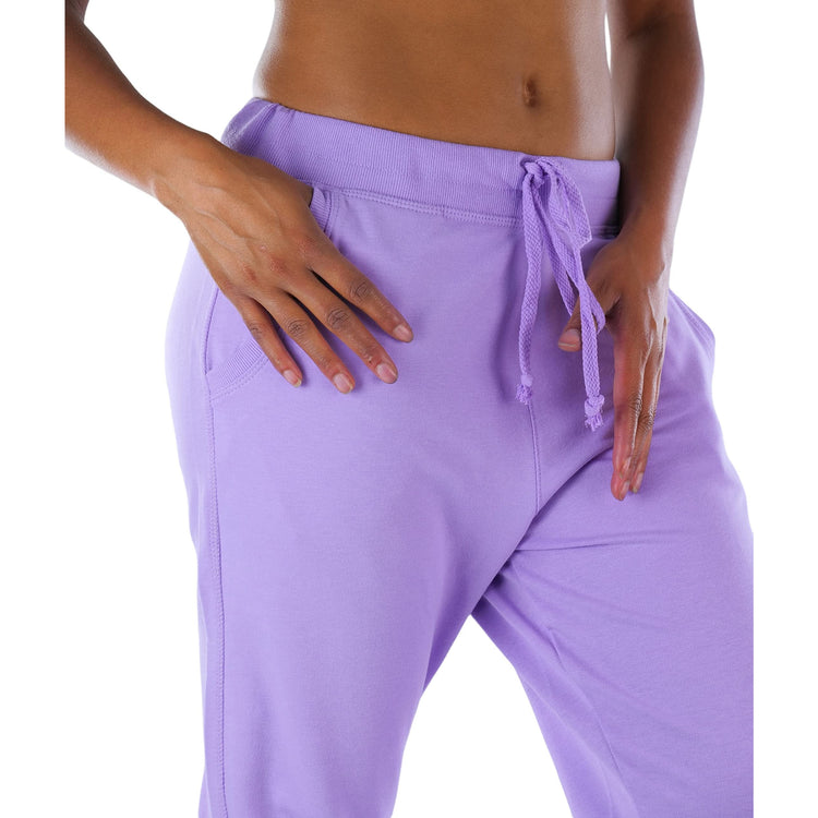 Women's Solid Print French Terry Jogger Pants