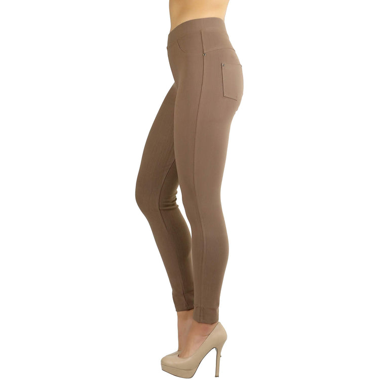 Women's Denim Like Skinny Fit Stretch Jeggings Pants