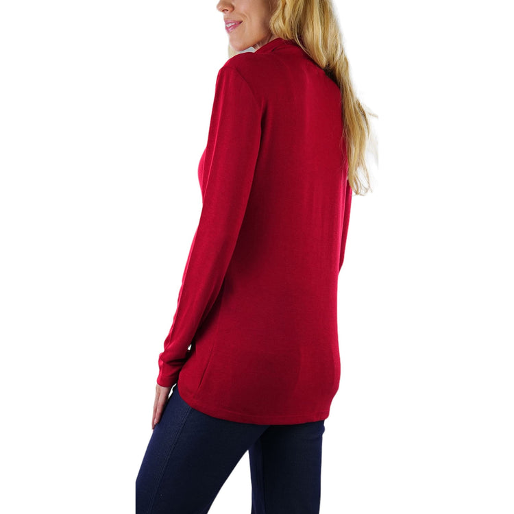 ToBeInStyle Women's Relaxed fit Long Sleeve Soft and Stretchy Turtleneck Shirt
