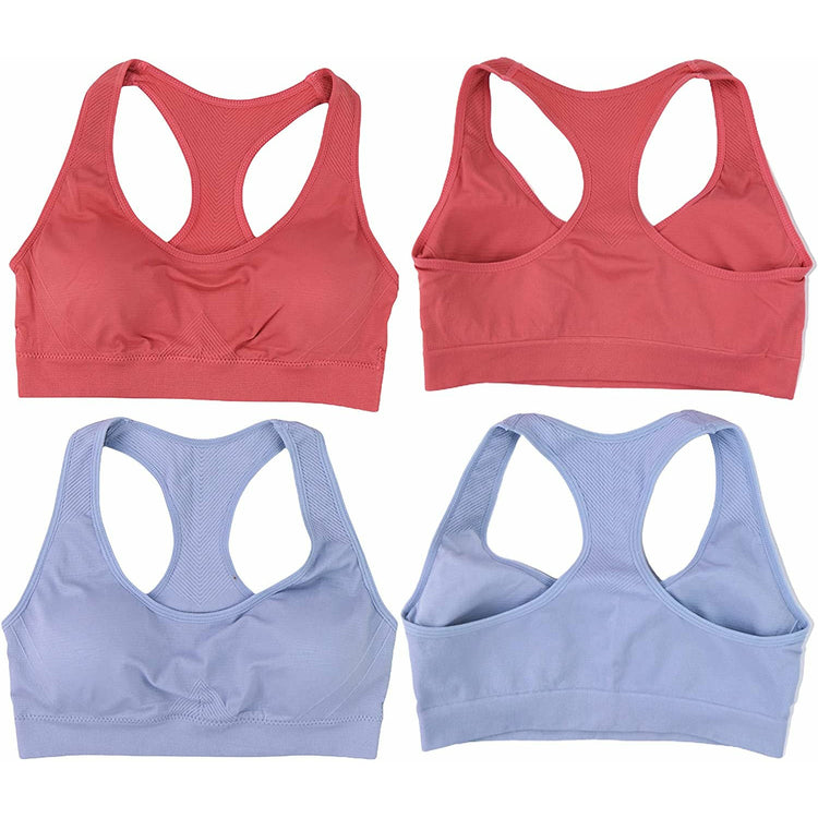 ToBeInStyle Women’s Pack of 6 Comfortable and Supportive Racerback Sports Bras