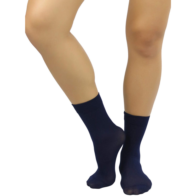 Women's Pack of 6 Solid Colored Trouser Ankle Socks