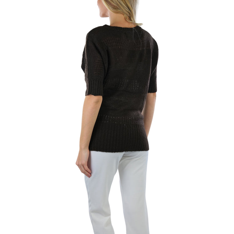 Women's Soft Knit V-Neck Sweater Warm Knit Tunic