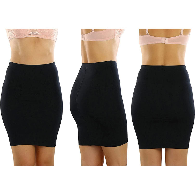 ToBeInStyle Women's High Waisted Smooth and Silky Torso Control Shapewear Skirt