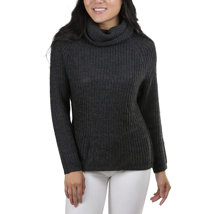 ToBeInStyle Women's Classic Knit Fold Over Turtleneck Pullover