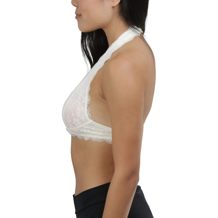 Women's Sheer Lace Halter Top Bralette
