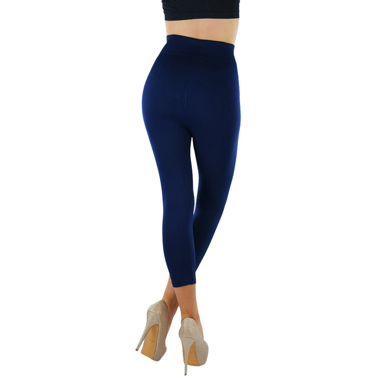 Women’s Capri Length Wide Waistband Seamless Lightweight Stretch Leggings
