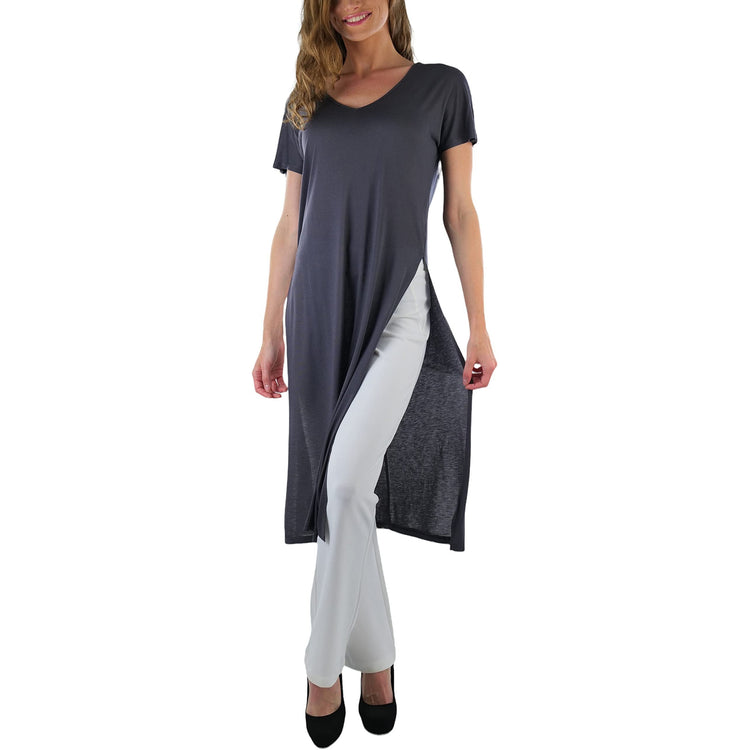 Women's Longline High-Slit Top