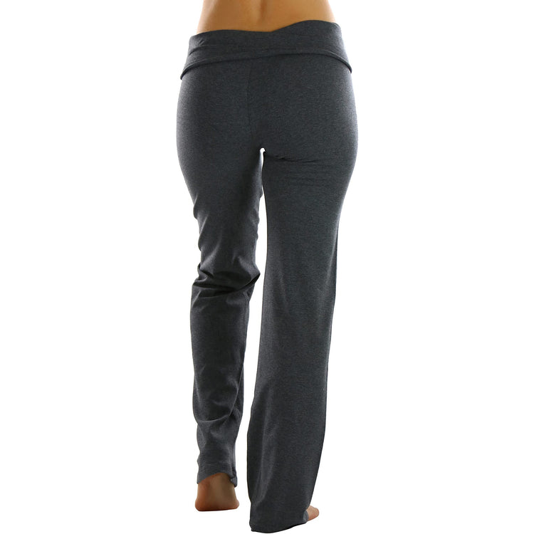 Women's Low Rise Sweatpants w/Fold-Over Waistband